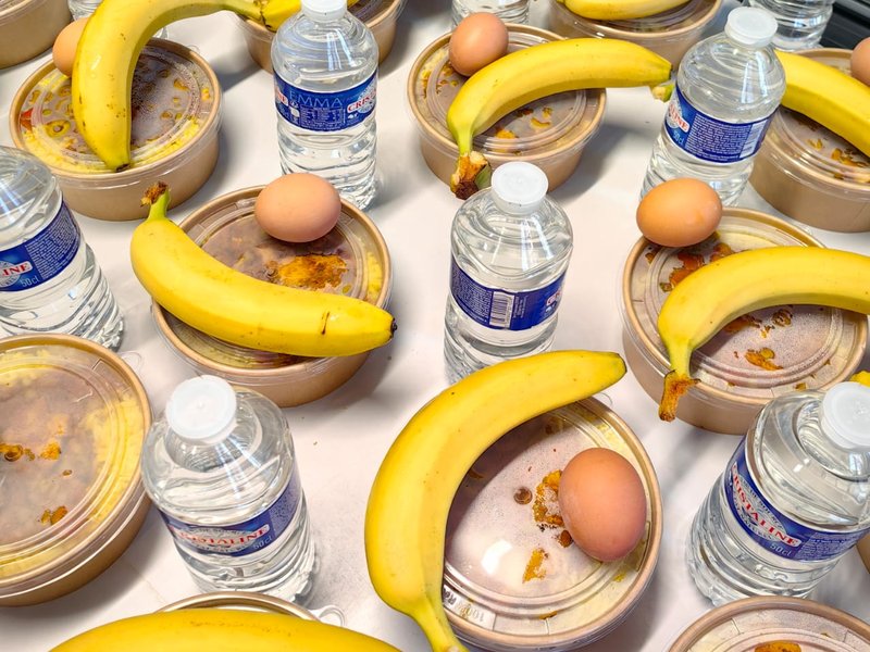 Repas préparés pour la distribution du lundi